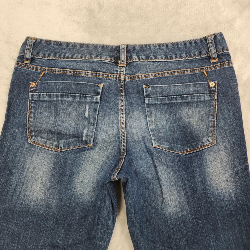 Mossimo Jeans Womens 10 Blue Mid‎ Rise Skinny Tapered Leg FIT 3 Stretch Denim - Picture 3 of 10